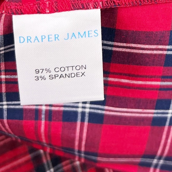NWT Draper James Angie Plaid Popover Cotton Top Red - Picture 7 of 7